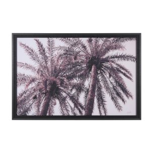 Pink Palms Horizontal by Deborah Revell a Framed Photo Art Print Matted under Glass
