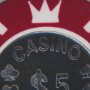 15720 - Casino 5 Dollar Vegas Poker Chip By Zap Studio Framed Art Photograph Print under Glass