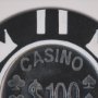 15722 - Casino 100 Dollar Vegas Poker Chip By Zap Studio Framed Art Photograph Print under Glass