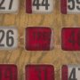 102663-FL - Chasing Numbers III Bingo Card by Mercana Studio a Hand Embellished Textured Framed Canvas