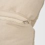71099 - Jeren 22x22 Beige Cotton Linen Square Pillow Cover