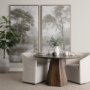 71104-AB - Jovani 48" Solid Dark Brown Mango Wood Round Dining Table
