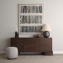 71111 - Jonan Dark Brown Wood w/ Dark Aged Brass 2 Door 3 Drawer Sideboard