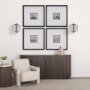 68344 - Smithe I 9x13 Black Toned Metal Cream Lampshade Wall Sconce 