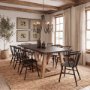 70050 - Selma Black Wood Bead and Metal Chandelier