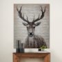 67717 - White Tail II 48x60 Deer Original Hand Painted on Wood Oil Painting 