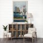 13512 - Massachusetts Go USA (XL) by Mercana Studio Hand Embellished Decograph Framed Art Print under Glass