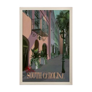 South Carolina Go USA (XL) by Mercana Studio Hand Embellished Decograph Framed Art Print under Glass