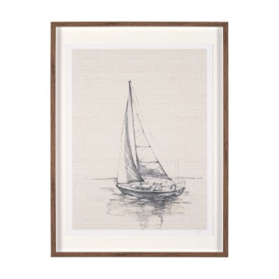 15782 - Sail Away I by Mercana Studio a Hand Embellished Framed Art Print Matted under Glass