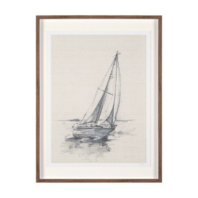15783 - Sail Away II by Mercana Studio a Hand Embellished Framed Art Print Matted under Glass