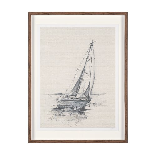 15783 - Sail Away II by Mercana Studio a Hand Embellished Framed Art Print Matted under Glass