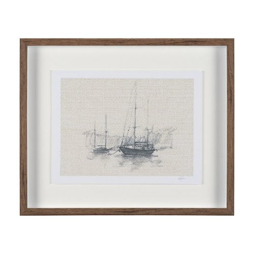 15785 - Sail Away IV by Mercana Studio a Hand Embellished Framed Art Print Matted under Glass