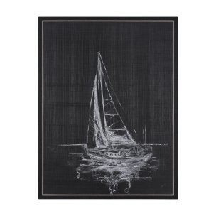 Sail Away I by Mercana Studio a Hand Embellished Textured Framed Canvas