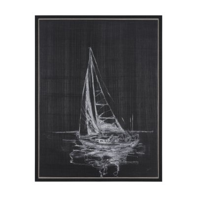 102670-FL - Sail Away I by Mercana Studio a Hand Embellished Textured Framed Canvas