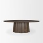71109-AB - Jovani 94" Solid Dark Brown Mango Wood Oval Dining Table