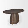 71109-AB - Jovani 94" Solid Dark Brown Mango Wood Oval Dining Table