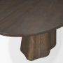 71109-AB - Jovani 94" Solid Dark Brown Mango Wood Oval Dining Table