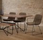 68314 - Sawyer I Brown Faux-Leather Seat BlackIron Frame Dining Chair