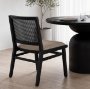 69828 - Wynn 20.5L x 24.6W x 34.1H Beige Fabric W/Black Wood Dining Chair