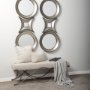 37199 - Ovallas 17L x 17H Star Champagne Wood Frame Mirror