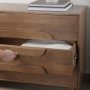 69941 - Astrid  36L x 17W x 30.3H Medium Brown Solid Wood 3 Drawer Cabinet