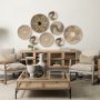 69600 - Luna 12.0L x 12.0W x 2.0H Light Brown Seagrass Round Wall Hanging Plate 