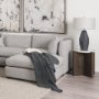 70680 - Bianca Dark Brown Wood w/ Marble Round Accent Table
