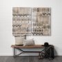 67854-AB - Papillion III 66x18 Natural Solid Wood and Iron Dining Bench 