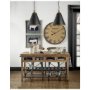 67188 - Orville Black Metal Pipe Five Tealight Table Candle Holder 