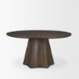 71107-AB - Jovani 60" Solid Dark Brown Mango Wood Round Dining Table