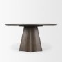 71107-AB - Jovani 60" Solid Dark Brown Mango Wood Round Dining Table