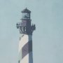 15757 - Lighthouse I-Cape Hatteras by Mercana Studio a Hand Embellished Framed Art Print Matted under Glass