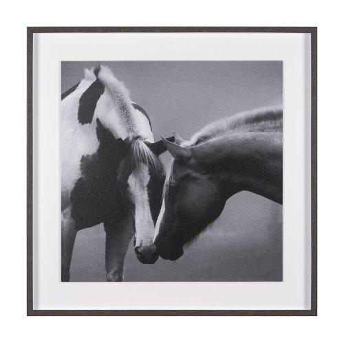 15765 - Horse Harmony - Caress by Laura Warren a Hand Embellished Framed Photo Art Print Matted under Glass