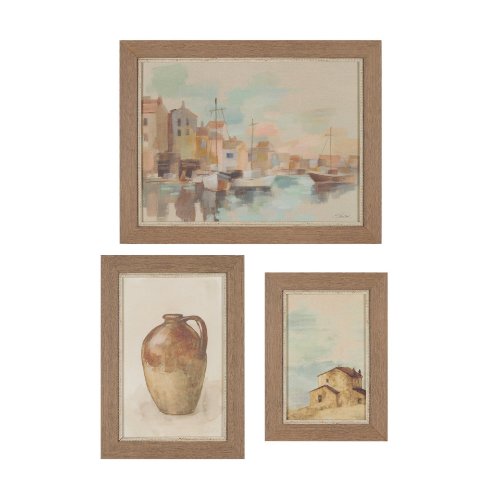 15653 - Tuscan Collection (Set of 3) by Silvia Vassileva a Hand Embellished Framed Art Print