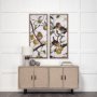 102596-FL - Birds & Apples I by Mercana Studio a Hand Embellished Textured Framed Canvas