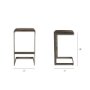 69173 - Kiran 17L x 17W x 30H Medium Brown Wood W/ Antique Nickel Finished Metal Frame Bar Stool