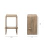 69193 - Aida 26" Seat Height Light Brown Wood Counter Stool