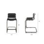 69276 - Berbick 21L x 25W x 38H Black Leather W/ Iron Frame Counter Stool