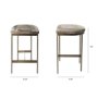 69384 - Millie 26.25H Hair-on-hide Seat W/ Gold Metal Frame Counter Stool