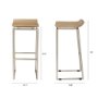 69555 - Givens 31.8"H Seat Height Brown Wood W/Silver Metal Frame Barstool