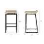69556 - Givens 25.8"H Seat Height Natural Wood W/Black Metal Counter Stool