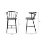69842 - Colin Black Metal Counter Stool