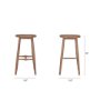 70591 - Ernest Medium Brown Wood Bar Stool