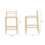 70592 - Sam Counter Stool W/ Light Brown Wood Frame and Beige Upholstered Seat