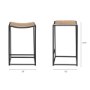 70818 - Taniel Light Brown Wood w/ Black Metal Counter Stool