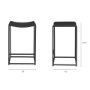 70822 - Taniel Textured Black Wood w/ Black Metal Counter Stool