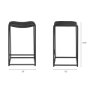 70824 - Taniel Black Leather w/ Black Metal Counter Stool