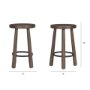 71037 - Weldon Dark Brown Wood w/ Matte Black Metal Counter Stool