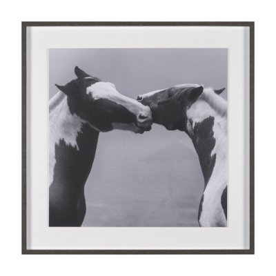 15766 - Horse Harmony - Nuzzle by Laura Warren a Hand Embellished Framed Photo Art Print Matted under Glass