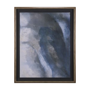 Turbulent Skies Abstract by Mercana Studio a Hand Embellished Framed Print under Glass